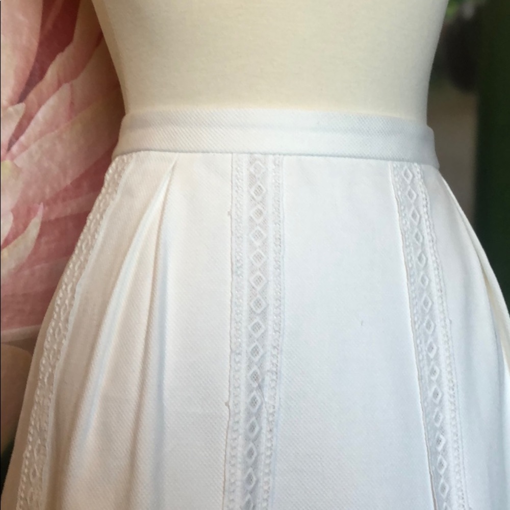 Jcrew white lace eyelet skirt